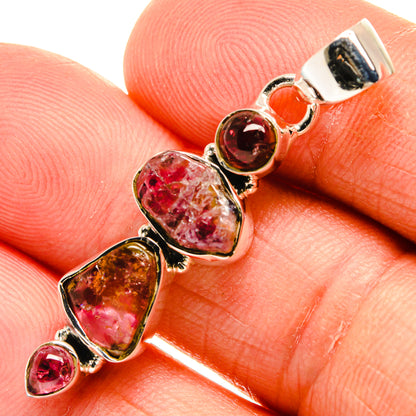 Pink Tourmaline Pendants handcrafted by Ana Silver Co - PD25624