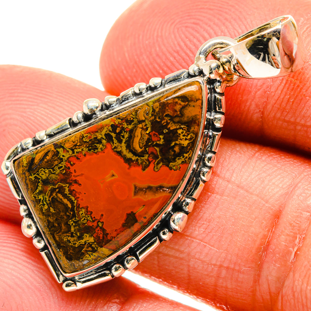 Moroccan Agate Pendants handcrafted by Ana Silver Co - PD25636