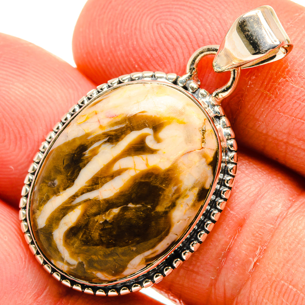 Peanut Wood Jasper Pendants handcrafted by Ana Silver Co - PD25640