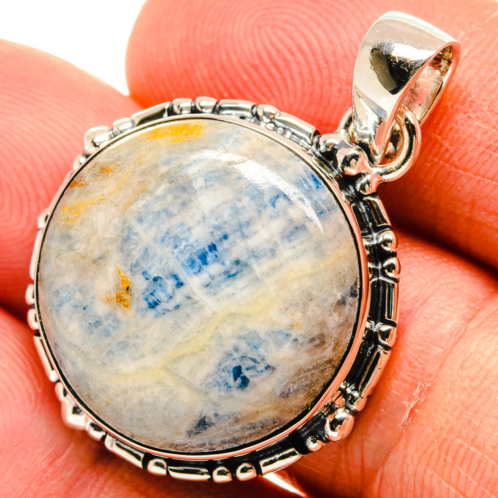 Blue Scheelite Pendants handcrafted by Ana Silver Co - PD25651
