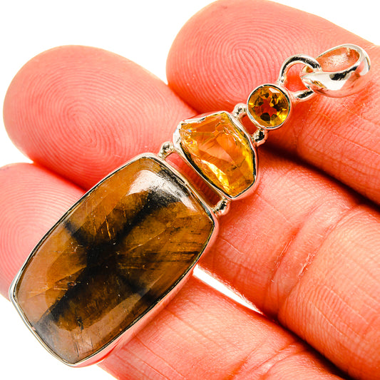 Chiastolite Pendants handcrafted by Ana Silver Co - PD25654