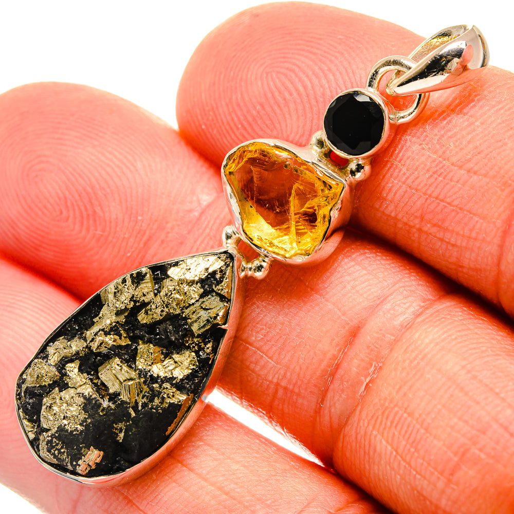 Pyrite Pendants handcrafted by Ana Silver Co - PD25655