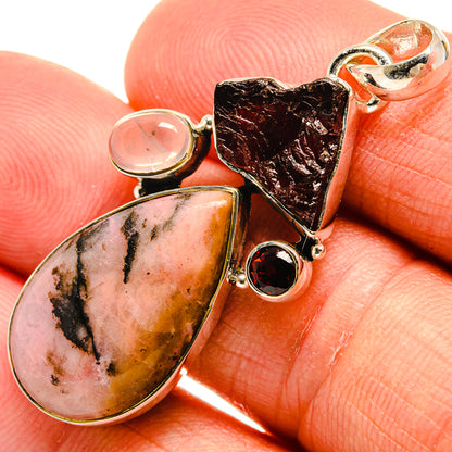 Rhodonite Pendants handcrafted by Ana Silver Co - PD25658