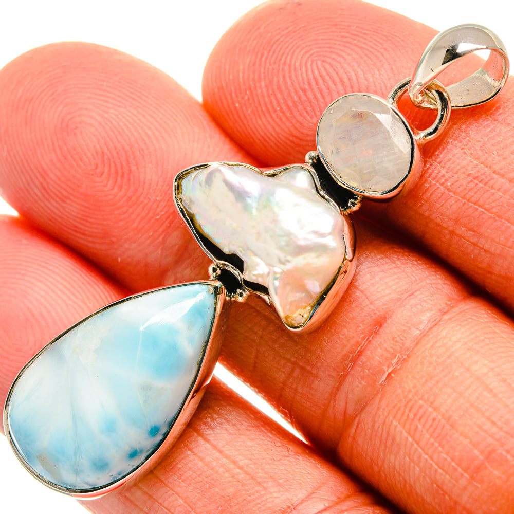 Larimar Pendants handcrafted by Ana Silver Co - PD25660