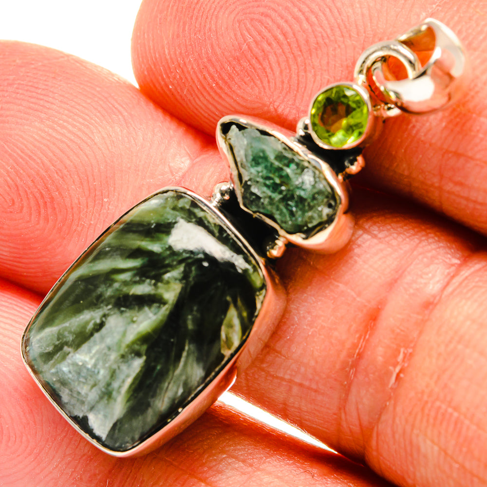 Seraphinite Pendants handcrafted by Ana Silver Co - PD25670