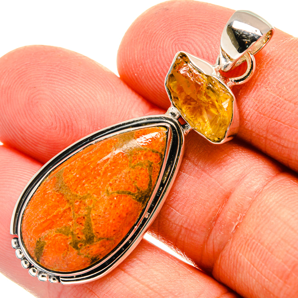 Sponge Coral Pendants handcrafted by Ana Silver Co - PD25674
