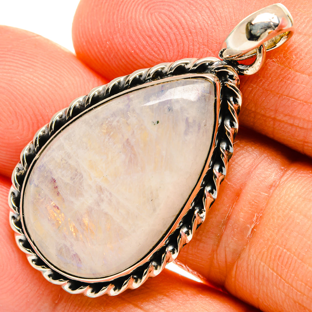 Rainbow Moonstone Pendants handcrafted by Ana Silver Co - PD25678