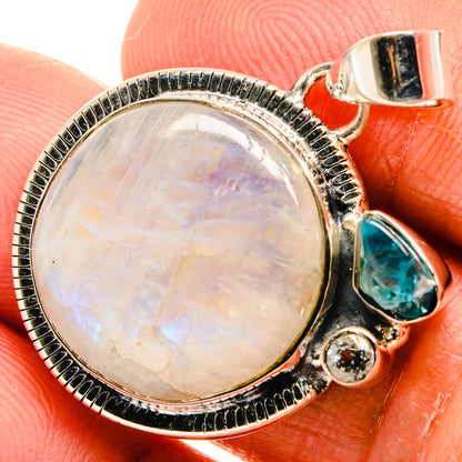 Rainbow Moonstone Pendants handcrafted by Ana Silver Co - PD25681