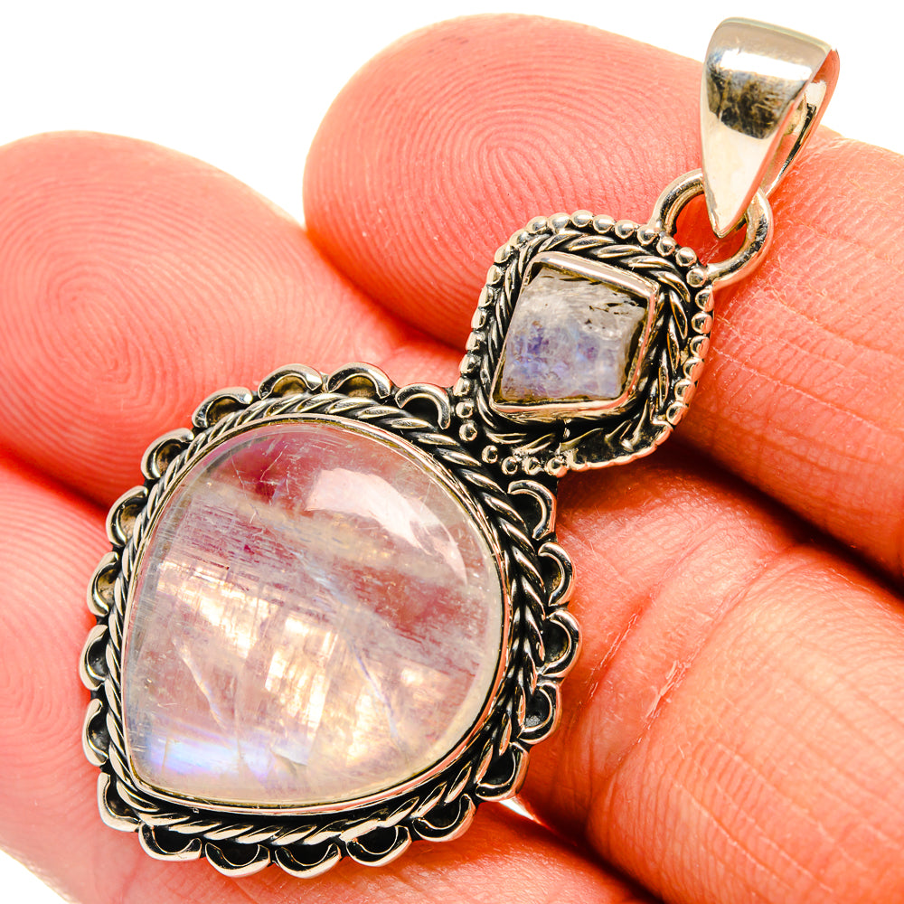 Rainbow Moonstone Pendants handcrafted by Ana Silver Co - PD25683