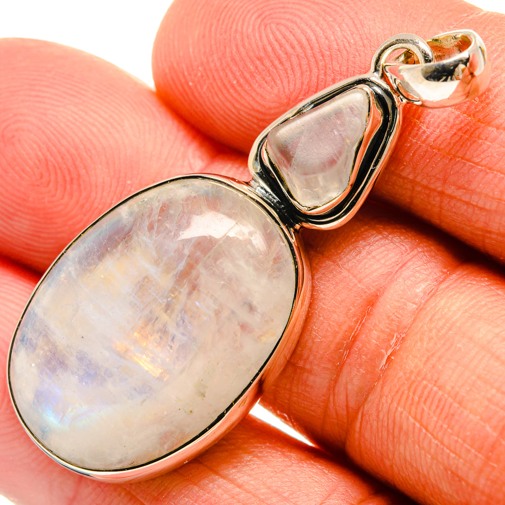 Rainbow Moonstone Pendants handcrafted by Ana Silver Co - PD25684