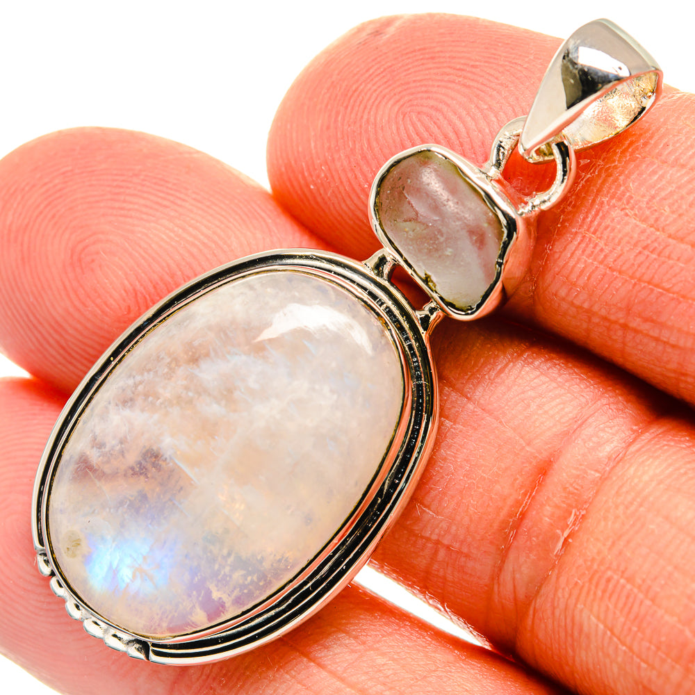 Rainbow Moonstone Pendants handcrafted by Ana Silver Co - PD25685