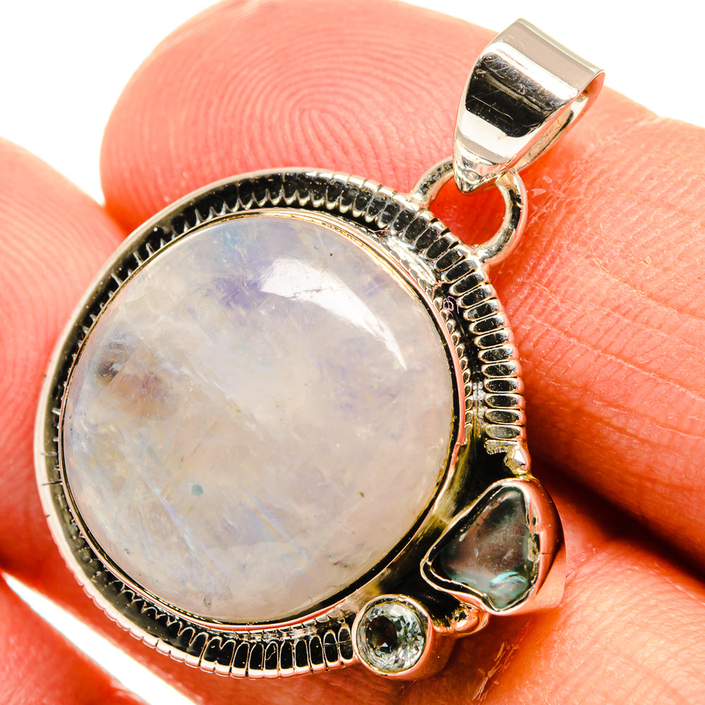Rainbow Moonstone Pendants handcrafted by Ana Silver Co - PD25687