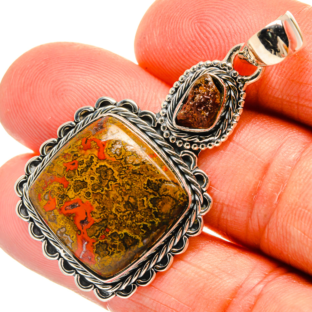 Moroccan Agate Pendants handcrafted by Ana Silver Co - PD25727