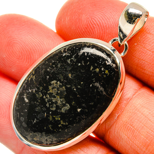 Pyrite In Black Onyx Pendants handcrafted by Ana Silver Co - PD25730