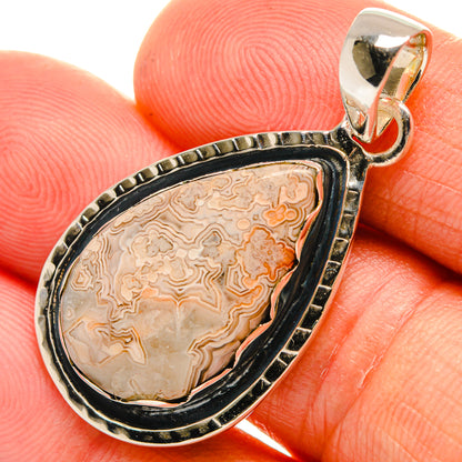 Laguna Lace Agate Pendants handcrafted by Ana Silver Co - PD25745
