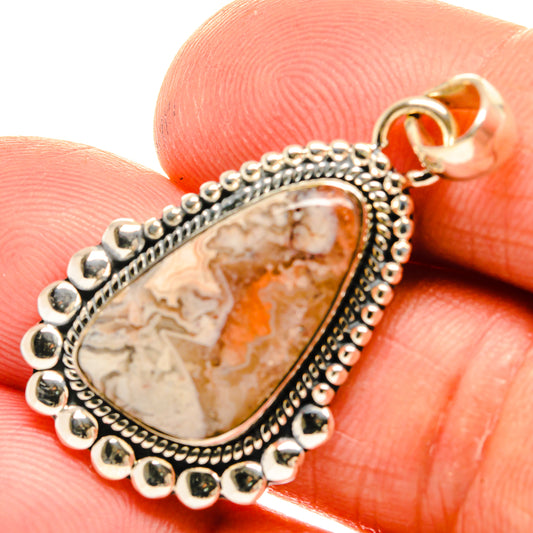 Laguna Lace Agate Pendants handcrafted by Ana Silver Co - PD25762
