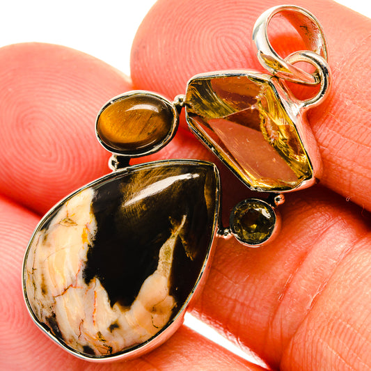 Peanut Wood Jasper Pendants handcrafted by Ana Silver Co - PD25769