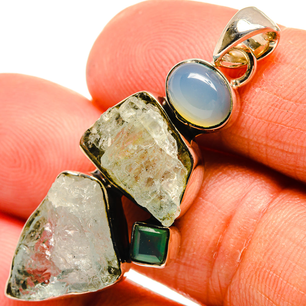 Aquamarine Pendants handcrafted by Ana Silver Co - PD25781