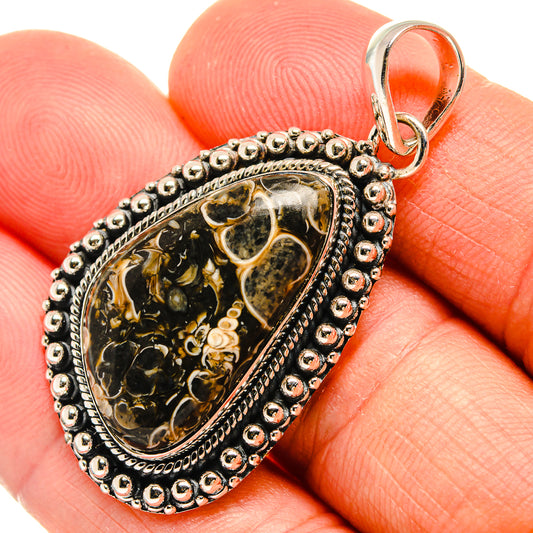 Turritella Agate Pendants handcrafted by Ana Silver Co - PD25803