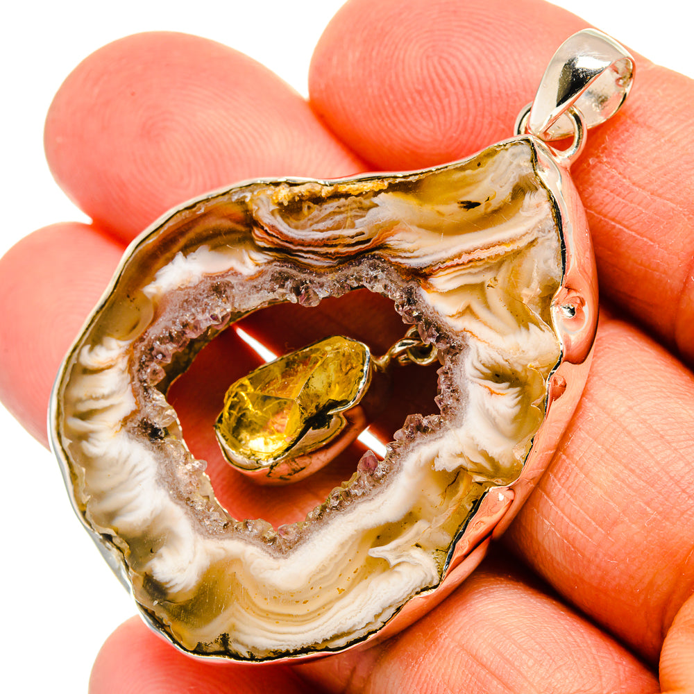 Occo Geode Pendants handcrafted by Ana Silver Co - PD25819