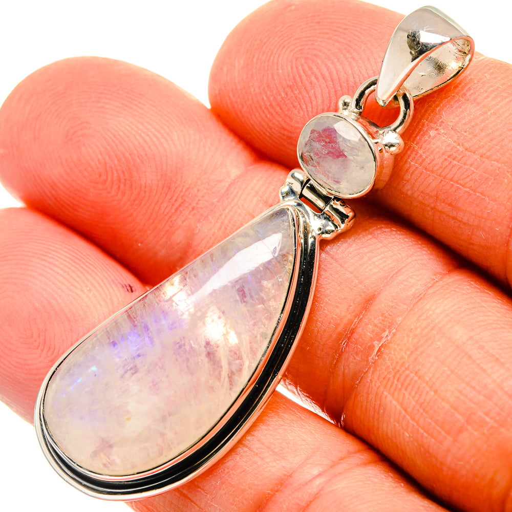Rainbow Moonstone Pendants handcrafted by Ana Silver Co - PD25826