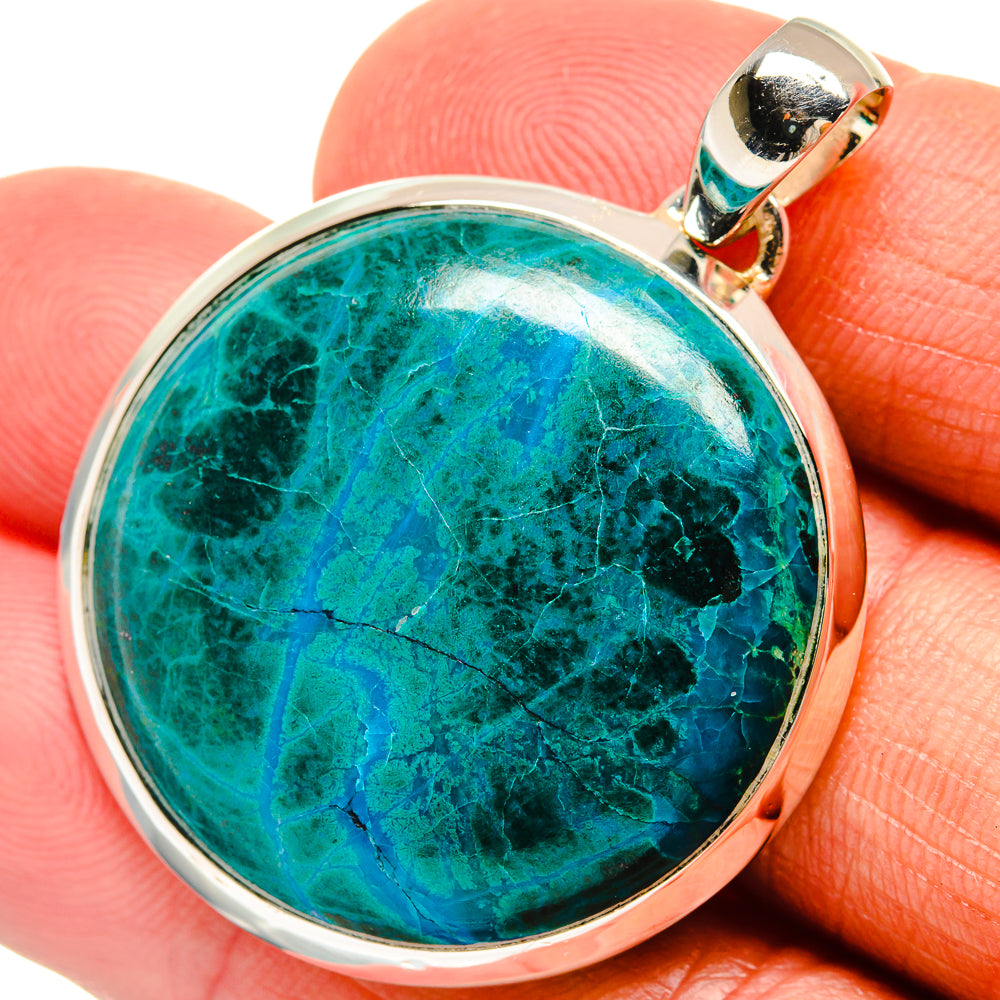 Chrysocolla Pendants handcrafted by Ana Silver Co - PD25843