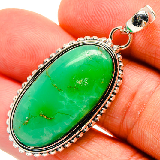 Chrysoprase Pendants handcrafted by Ana Silver Co - PD25864