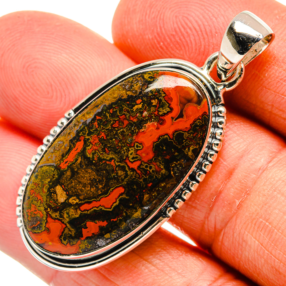 Moroccan Agate Pendants handcrafted by Ana Silver Co - PD25886