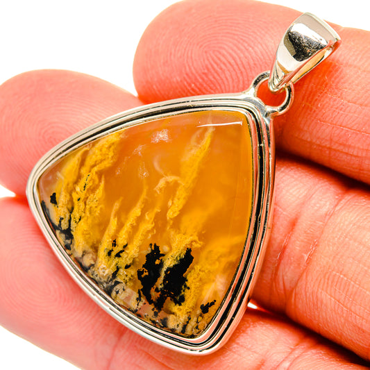 Plume Agate Pendants handcrafted by Ana Silver Co - PD25890
