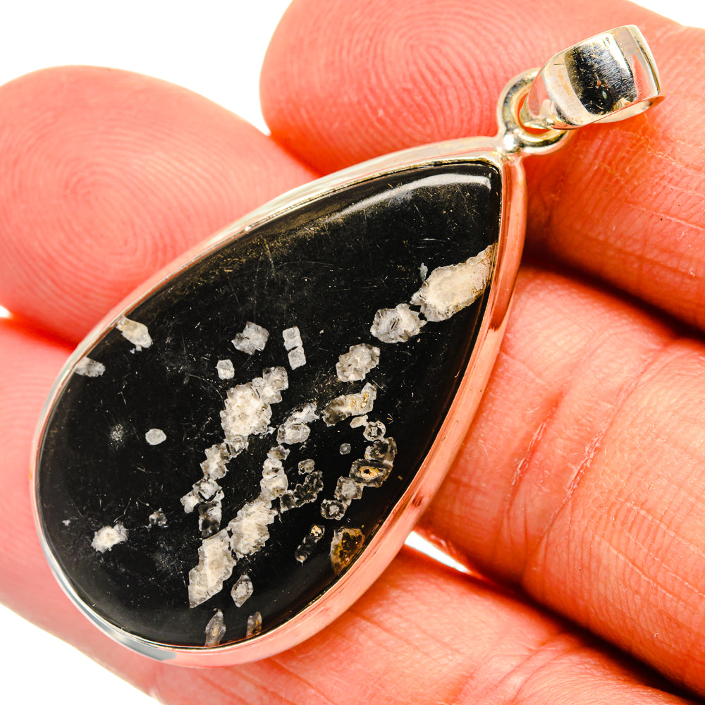 Chrysanthemum Stone Pendants handcrafted by Ana Silver Co - PD25910