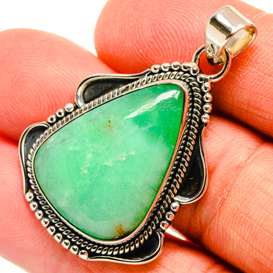 Chrysoprase Pendants handcrafted by Ana Silver Co - PD25911