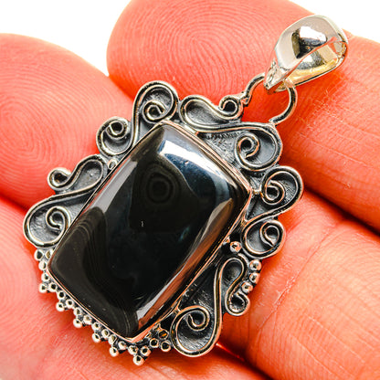 Psilomelane Pendants handcrafted by Ana Silver Co - PD25912