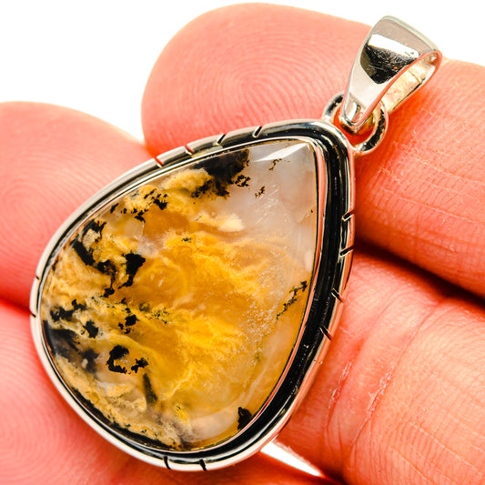 Plume Agate Pendants handcrafted by Ana Silver Co - PD25914