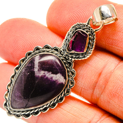 Chevron Amethyst Pendants handcrafted by Ana Silver Co - PD25918