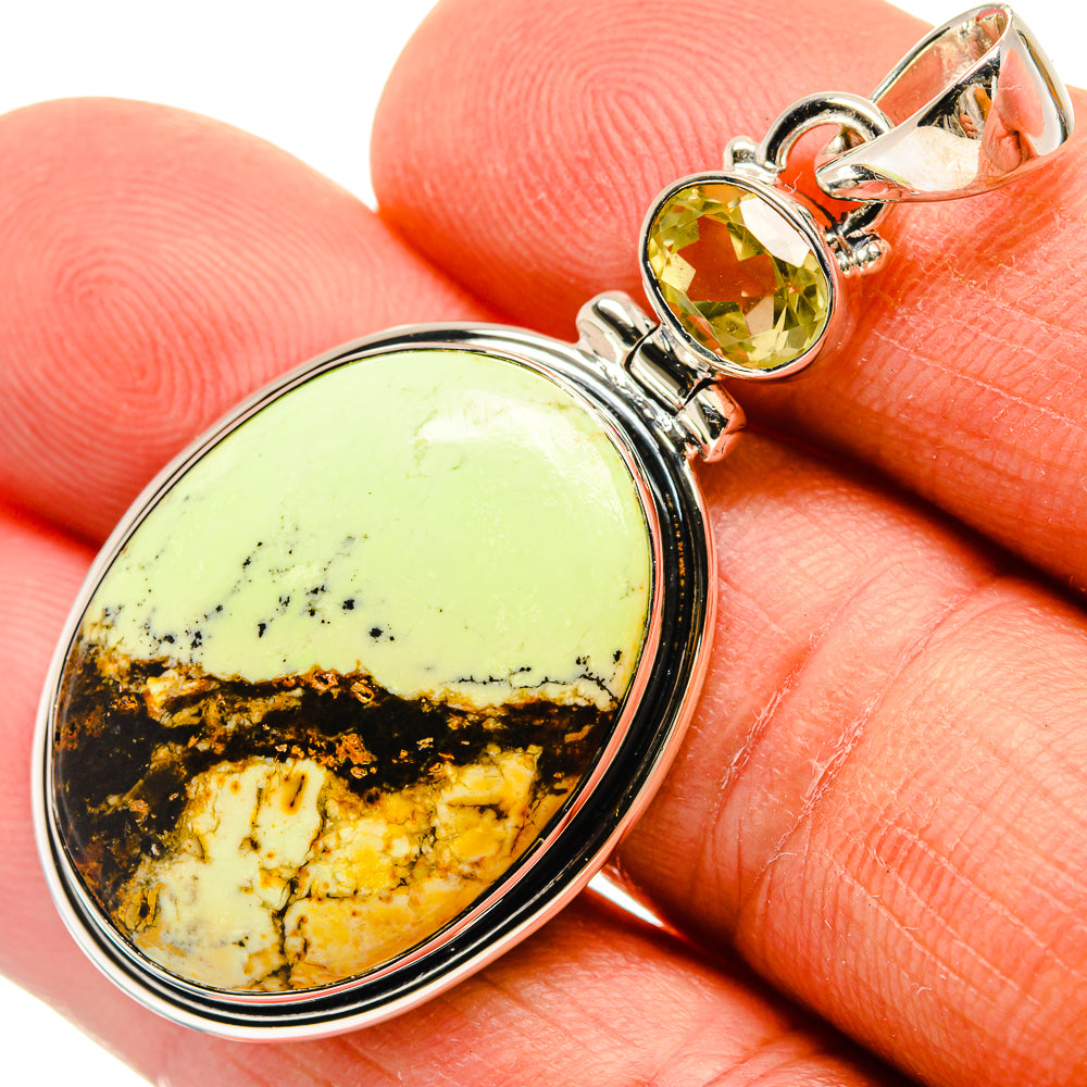 Lemon Chrysoprase Pendants handcrafted by Ana Silver Co - PD25932