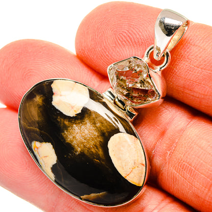 Peanut Wood Jasper Pendants handcrafted by Ana Silver Co - PD25943