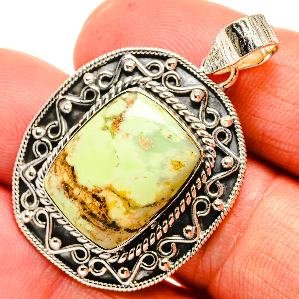 Lemon Chrysoprase Pendants handcrafted by Ana Silver Co - PD25981
