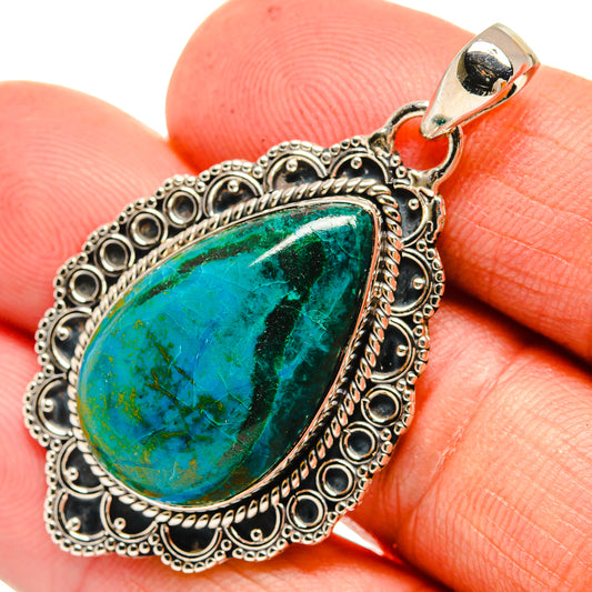 Chrysocolla Pendants handcrafted by Ana Silver Co - PD25984
