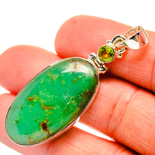 Chrysoprase Pendants handcrafted by Ana Silver Co - PD25988