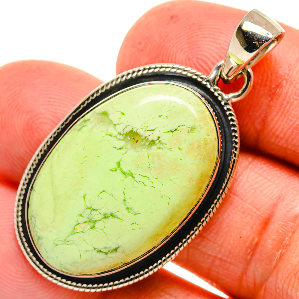 Lemon Chrysoprase Pendants handcrafted by Ana Silver Co - PD25994