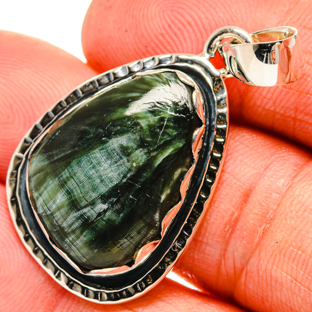 Seraphinite Pendants handcrafted by Ana Silver Co - PD25996