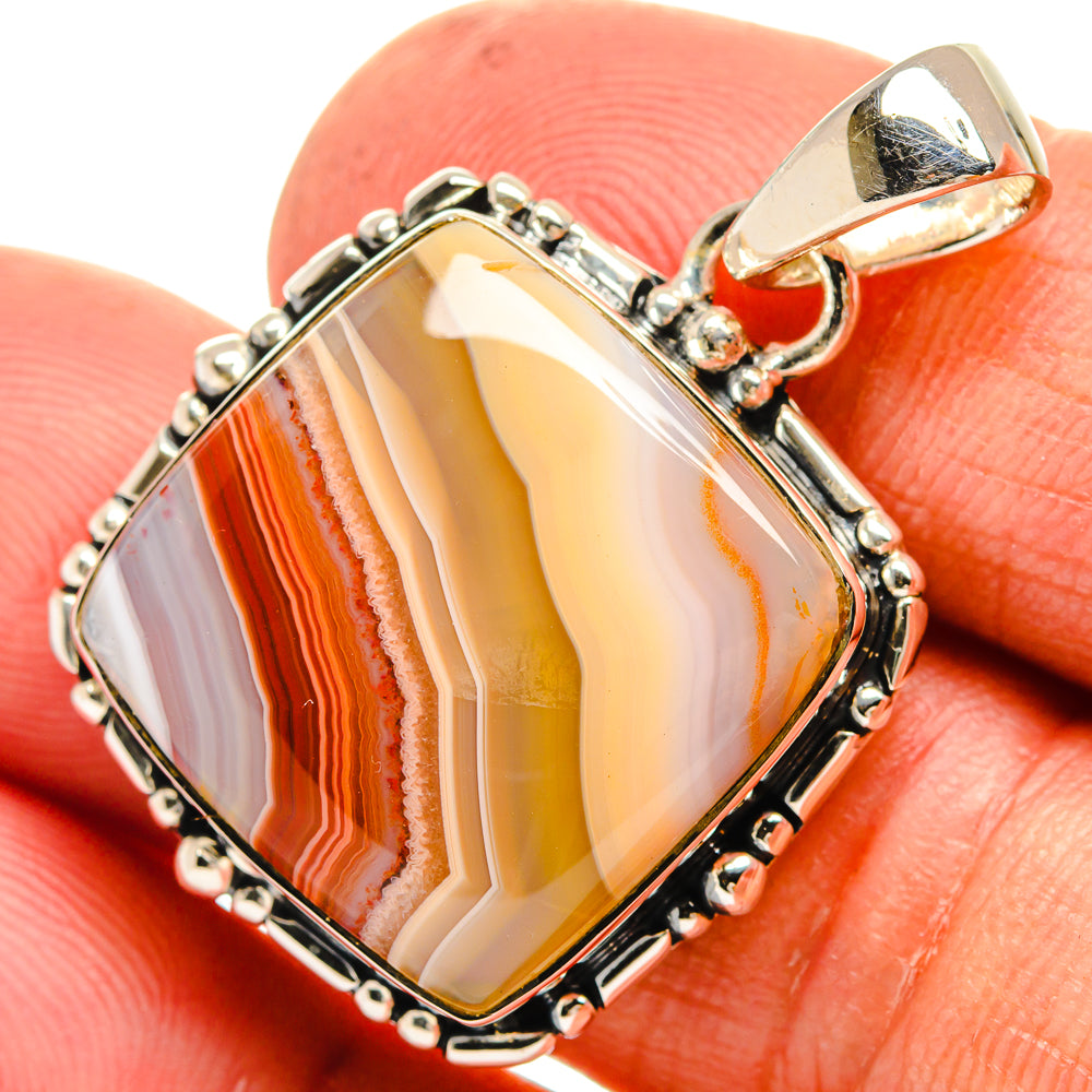 Botswana Agate Pendants handcrafted by Ana Silver Co - PD26001