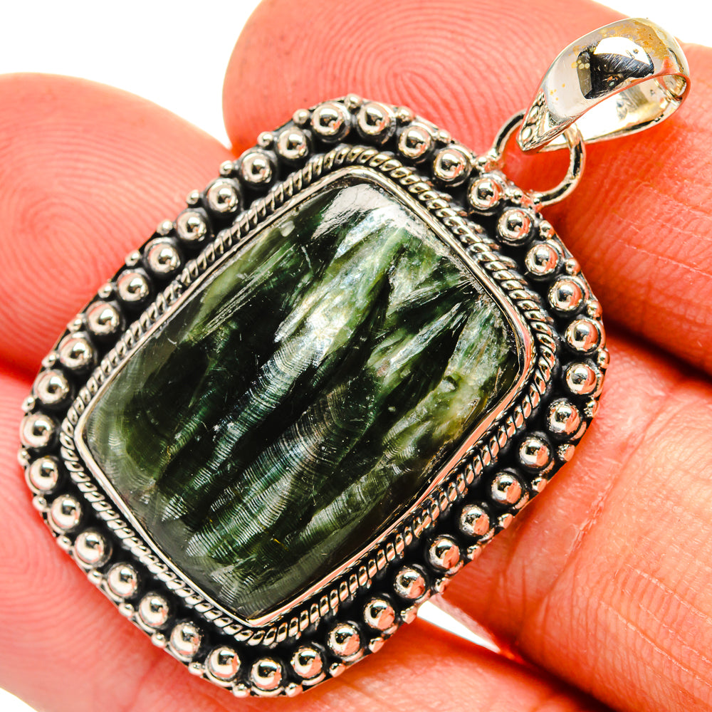 Seraphinite Pendants handcrafted by Ana Silver Co - PD26005