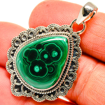 Malachite Pendants handcrafted by Ana Silver Co - PD26006