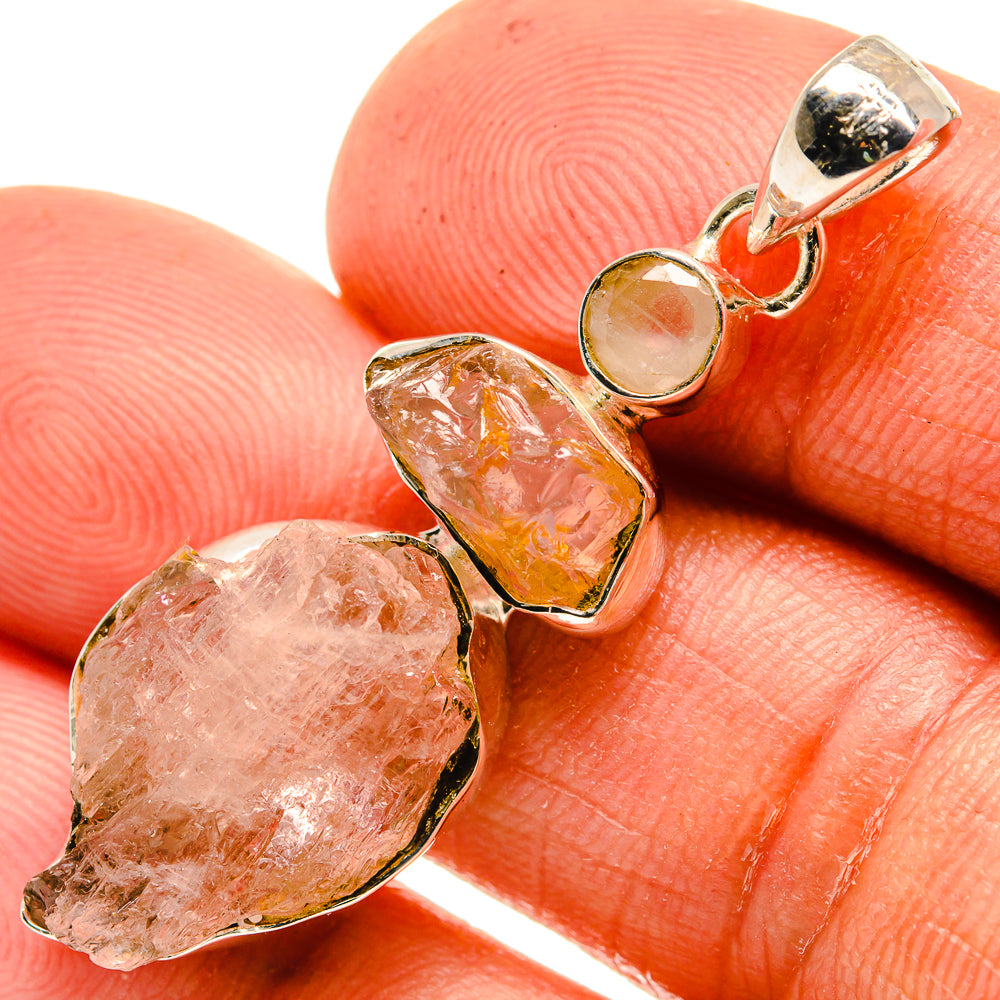 Rose Quartz Pendants handcrafted by Ana Silver Co - PD26208