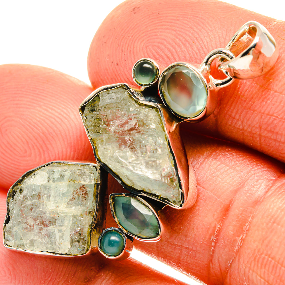 Aquamarine Pendants handcrafted by Ana Silver Co - PD26214
