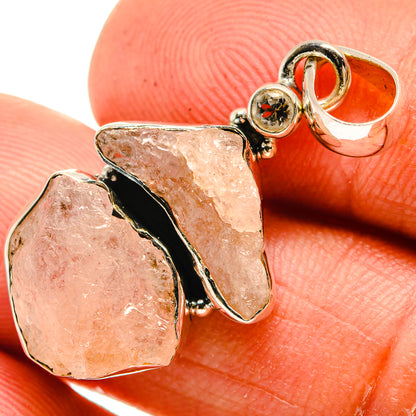Rose Quartz Pendants handcrafted by Ana Silver Co - PD26217