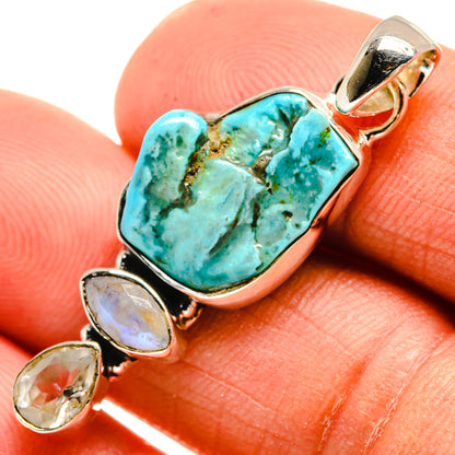 Tibetan Turquoise Pendants handcrafted by Ana Silver Co - PD26218