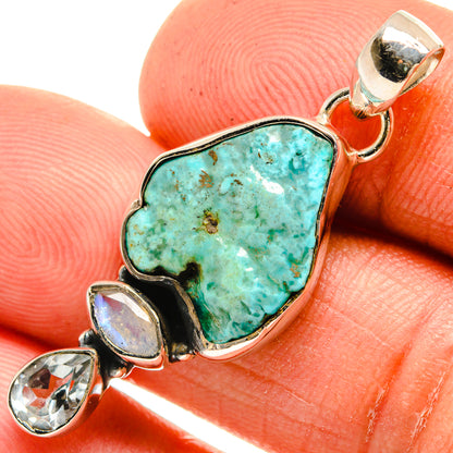 Tibetan Turquoise Pendants handcrafted by Ana Silver Co - PD26222