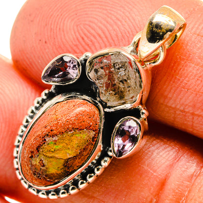 Mexican Fire Opal Pendants handcrafted by Ana Silver Co - PD26228